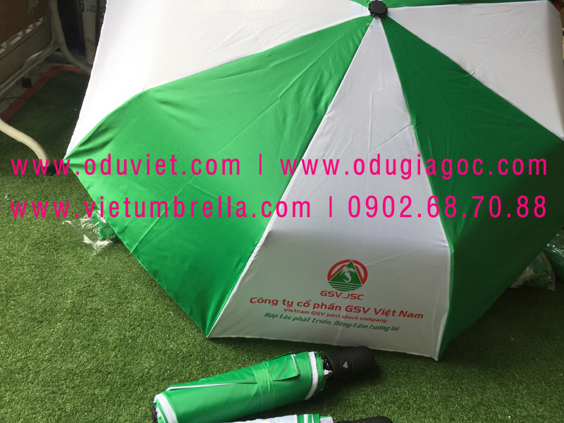 xưởng sản xuất ô dù cầm tay in logo quảng cáo